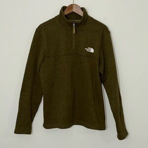 The North Face Men’s Quarter Zip Fleece Jacket Olive Green Size M